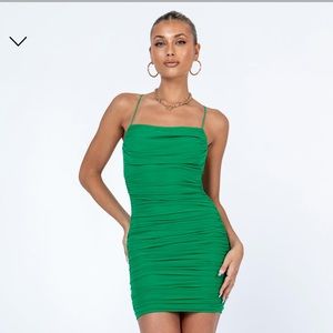 Mini green dress